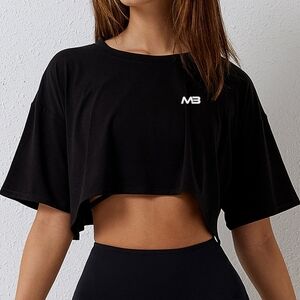 Black Cropped Women's Top